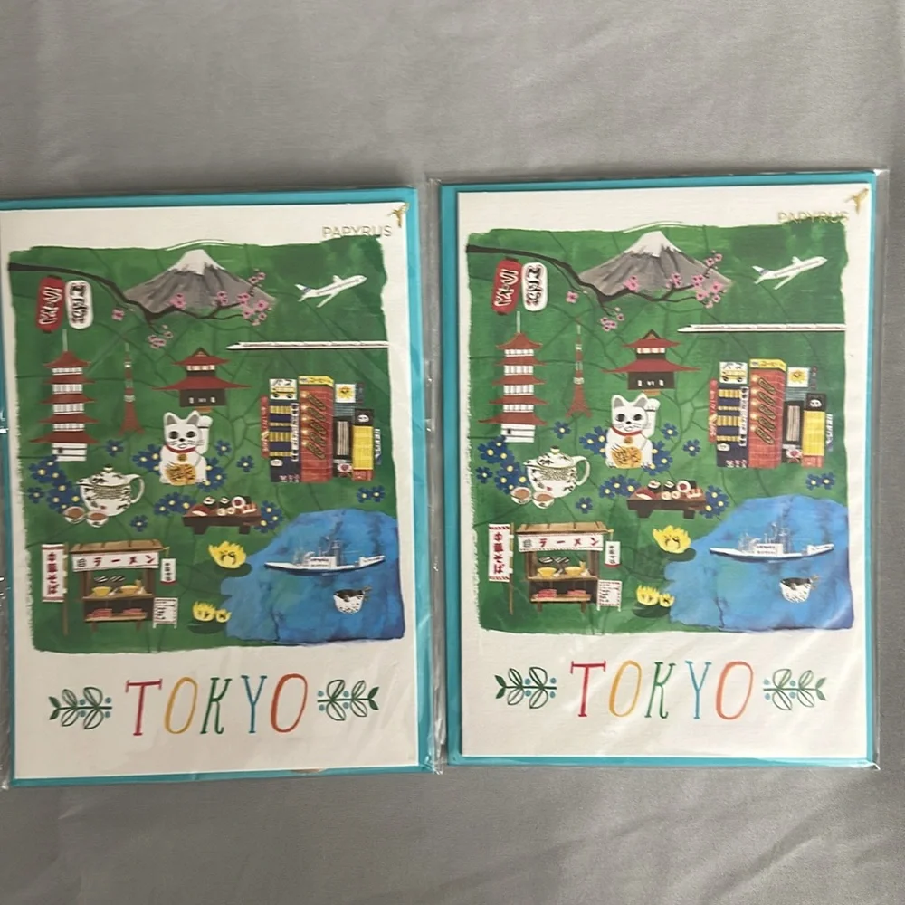 Papyrus Asian Inspired Greeting Cards bundle of 5 greeting cards